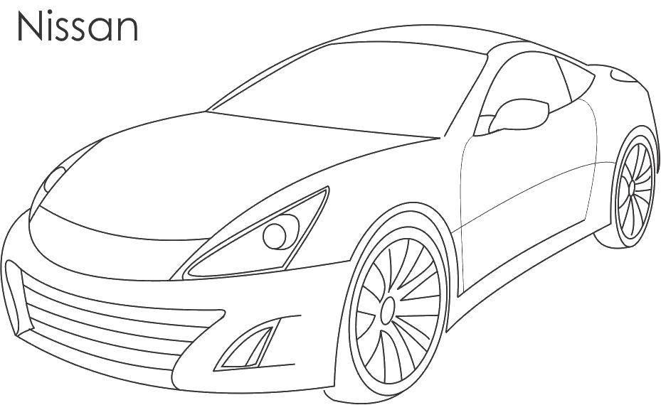 Coloring Nissan. Category transportation. Tags:  Transport, car.