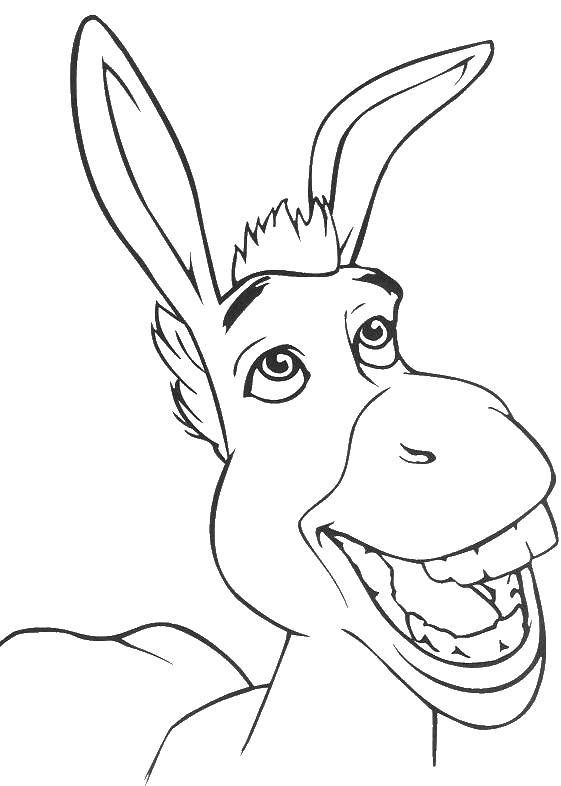 Coloring The donkey from Shrek .. Category Shrek.. Tags:  Cartoon character.