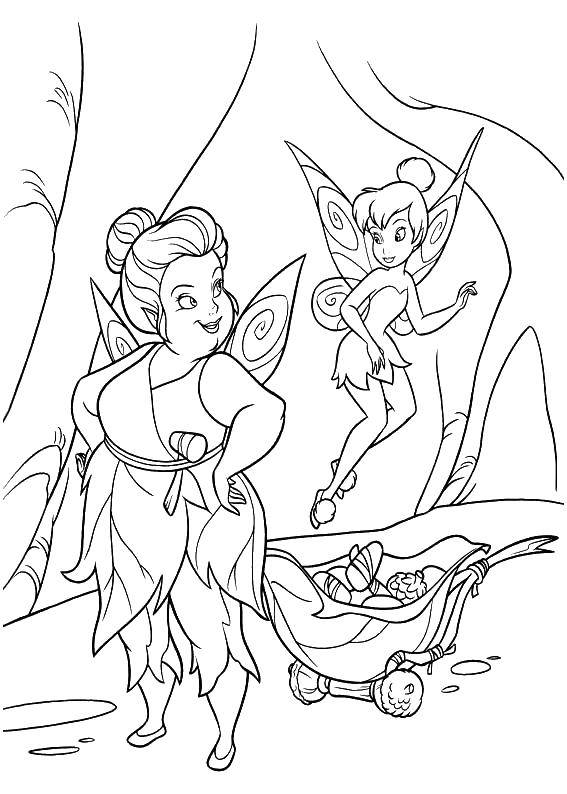 Coloring The work of fairies. Category fairies. Tags:  Fairy, forest, fairy tale.