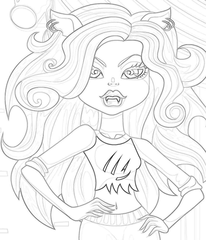 Coloring Draw clawdeen wolf. Category Monster high. Tags:  Monster high, clawdeen wolf.