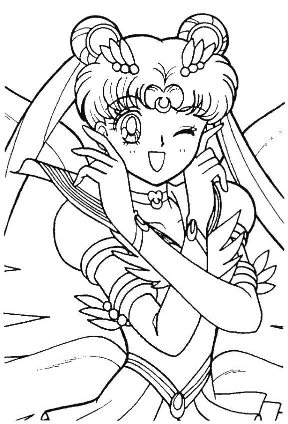Coloring Sailor moon soldier sailor. Category Sailor Moon. Tags:  Sailor Moon, Baby Bunny.