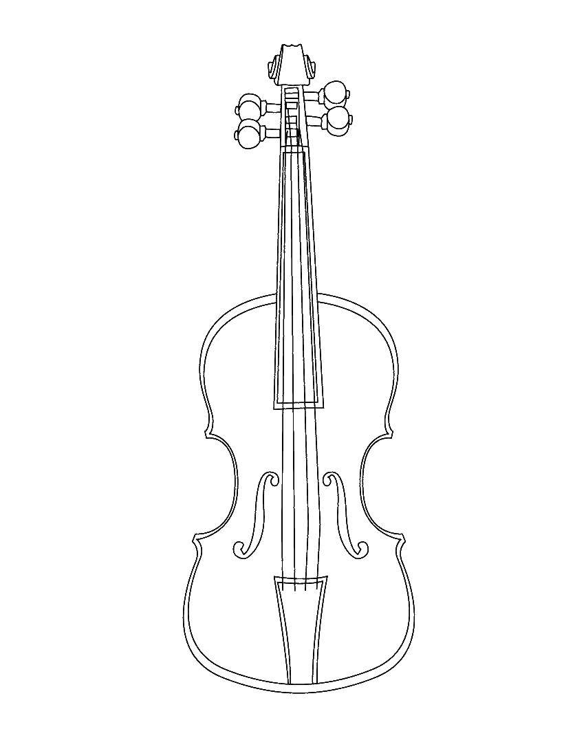 Название: Раскраска Скрипка.. Категория: музыкальные инструменты. Теги: музыкальные инструменты, скрипка.