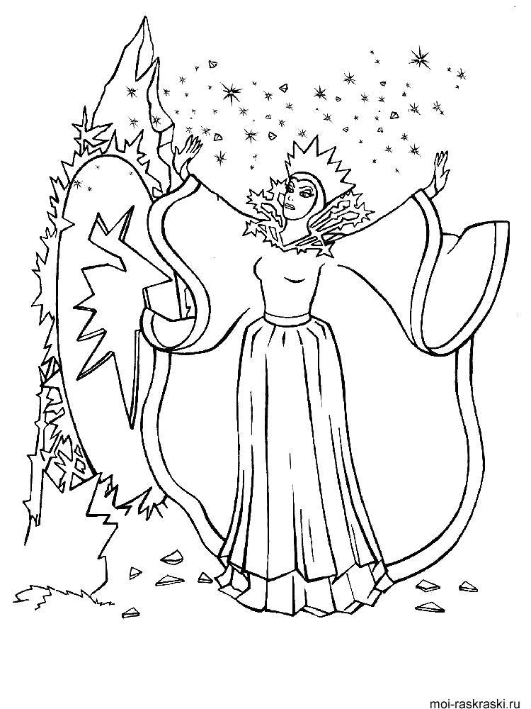 Coloring The snow Queen. Category the king and Queen. Tags:  Fairy tales.