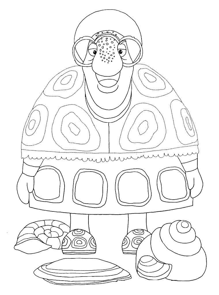 Coloring Aunt old turtle. Category The game and have fun. Tags:  aunt Motya, an old turtle, Luntik.