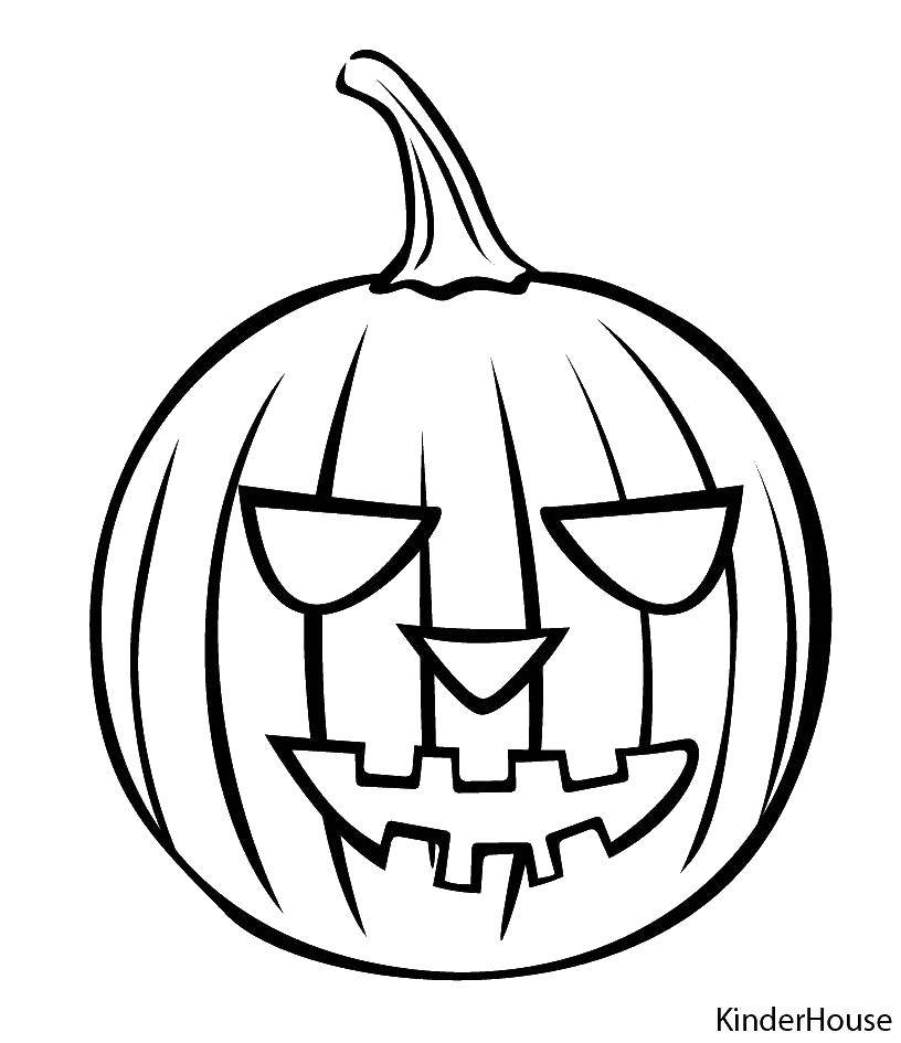 Coloring Pumpkin for Halloween.. Category Halloween. Tags:  pumpkin, Halloween.