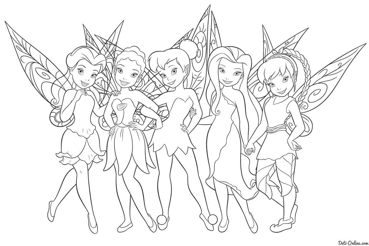 Coloring All the fairies. Category fairies. Tags:  Fairy, forest, fairy tale.
