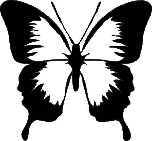 Название: Раскраска Бабочка. Категория: контуры для вырезания бабочек. Теги: контры, крылья, бабочки.