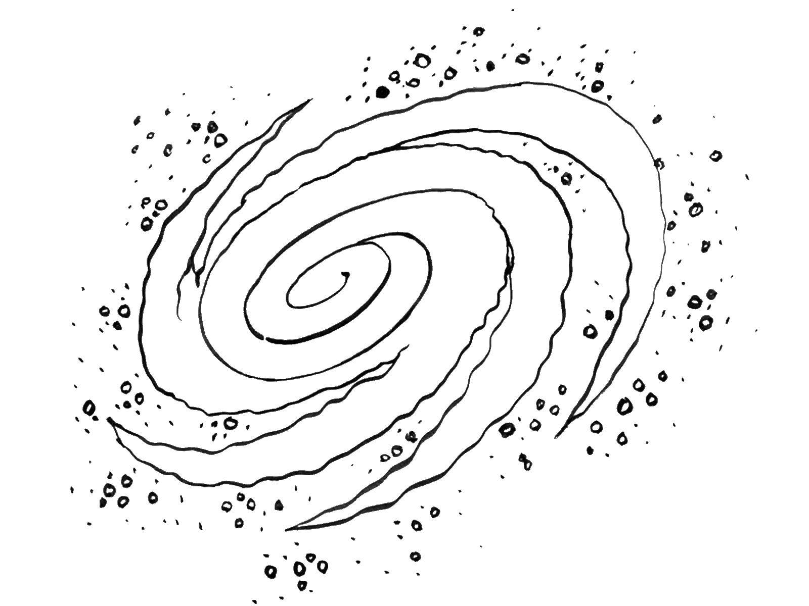 Coloring Black hole. Category space. Tags:  space, stars, black hole.