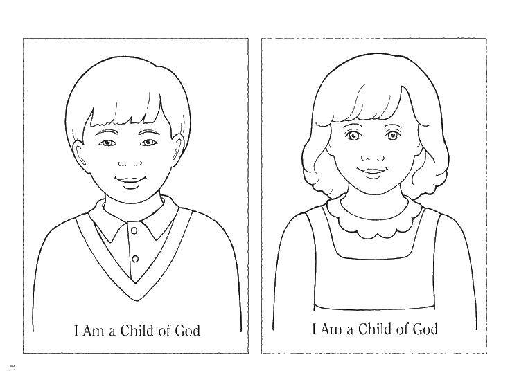 Coloring Children of God. Category religion. Tags:  Jesus, the Bible.