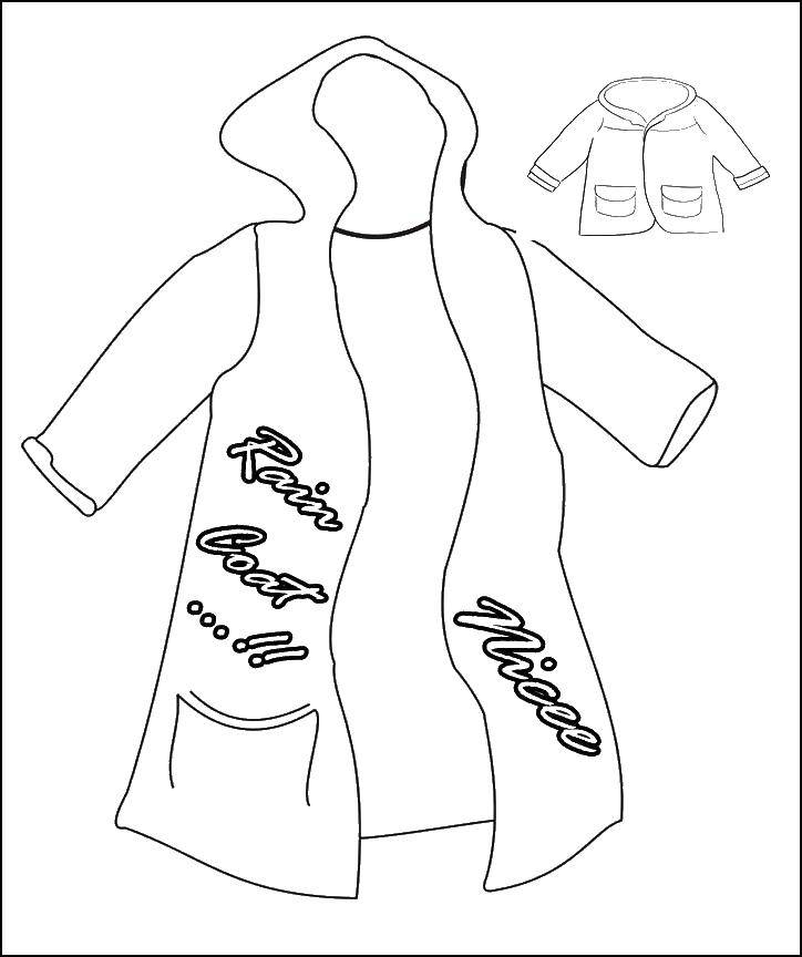 raincoat coloring page
