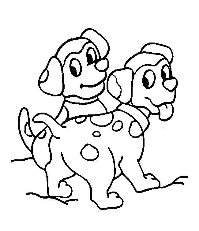Coloring Two puppy. Category Animals. Tags:  animals, dog, puppy, dog.