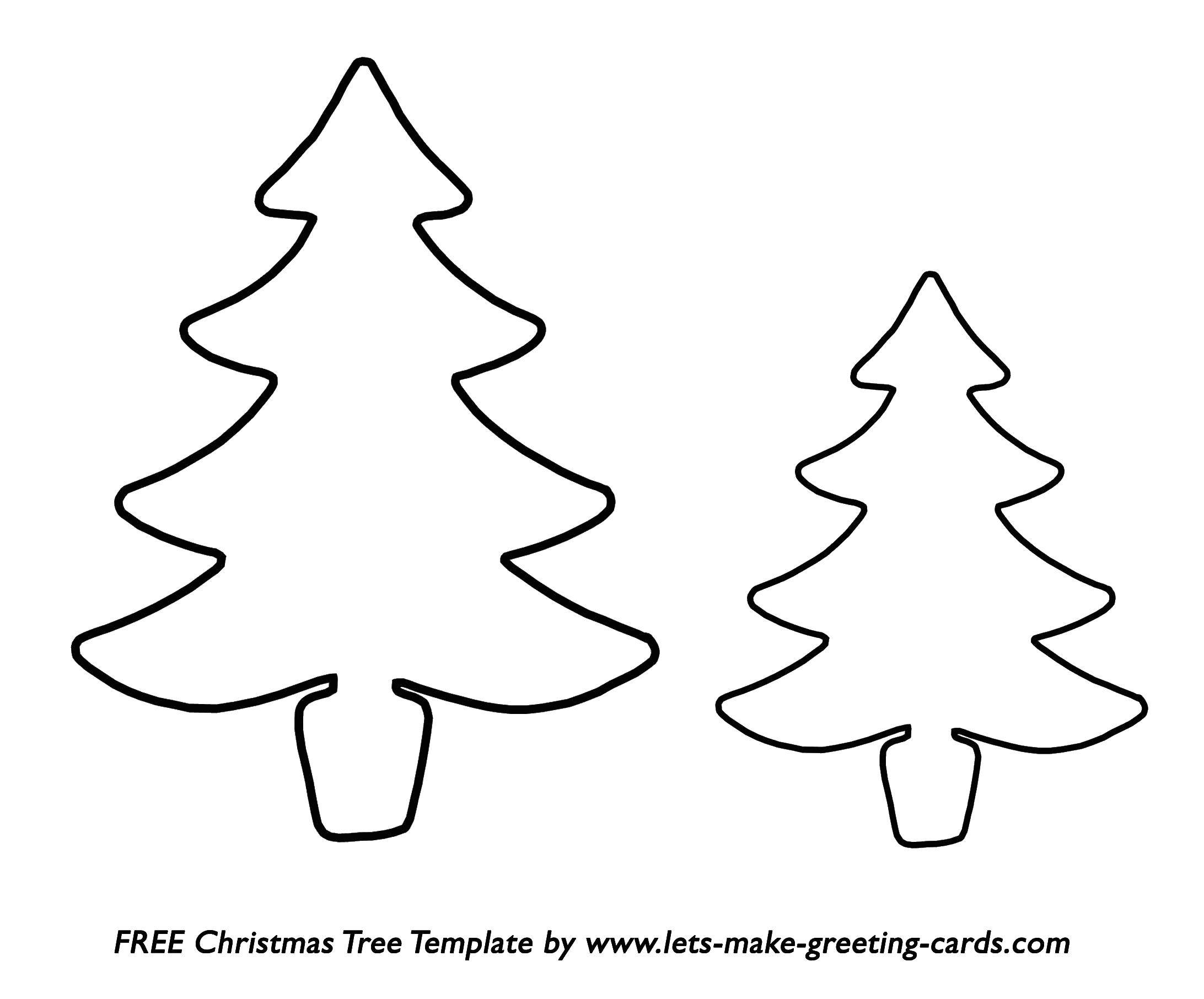 Coloring Two fir trees. Category The contour of the tree. Tags:  outlines, templates, spruce.