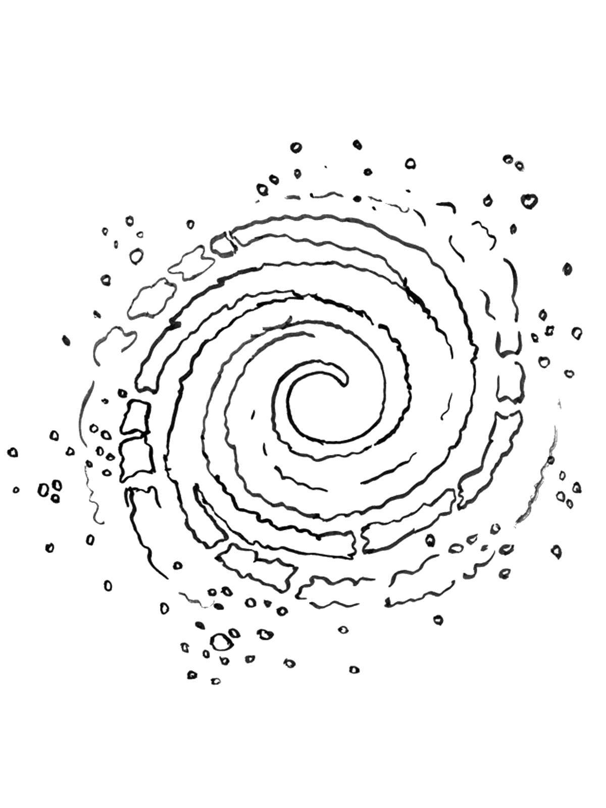 Coloring Galaxy and planets. Category space. Tags:  Space, planet, universe, Galaxy.