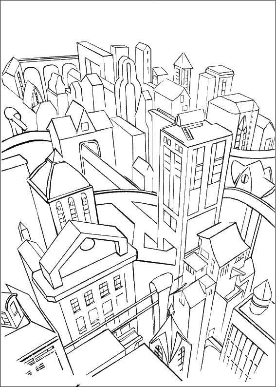 Coloring The city. Category the city. Tags:  city view.