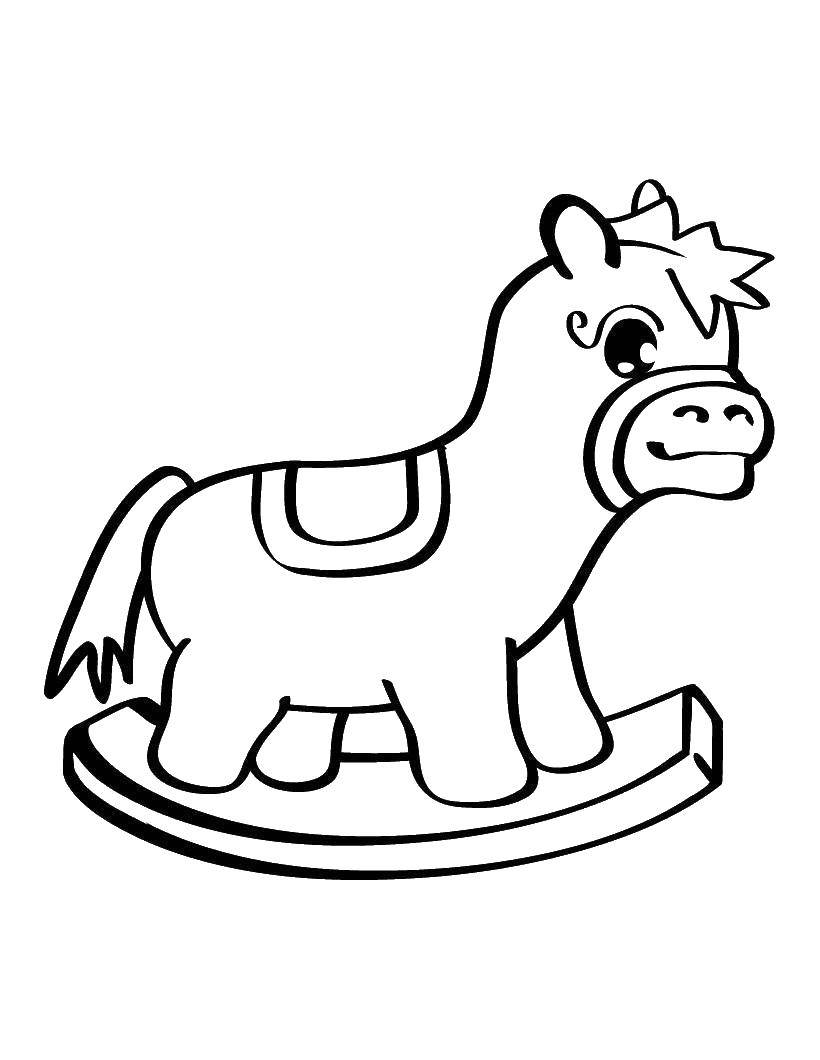 Coloring Toy pomaska. Category toy. Tags:  Toy, horse.