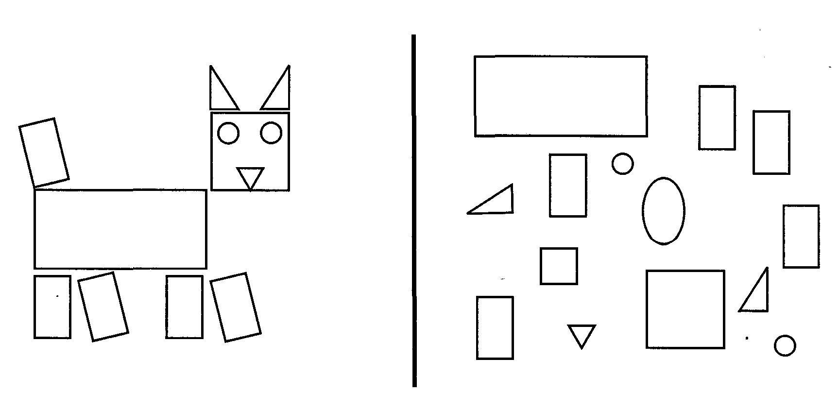 Coloring How to draw a cat figure. Category shapes. Tags:  the figures, cat.