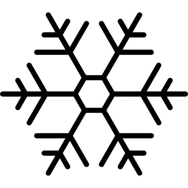 Coloring The outline of the snowflake. Category The contour snowflakes. Tags:  Contour, snowflake.