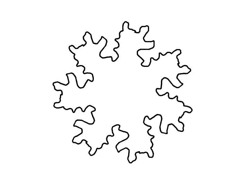 Coloring The curve of the snowflake. Category The contour snowflakes. Tags:  Snowflakes, snow, winter.