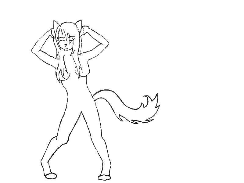 Coloring Gumiho. Category The contour of girls. Tags:  that gumiho girl.