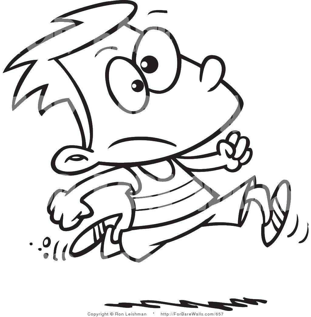 Coloring The boy athlete. Category the contour of the boy. Tags:  boy, running.