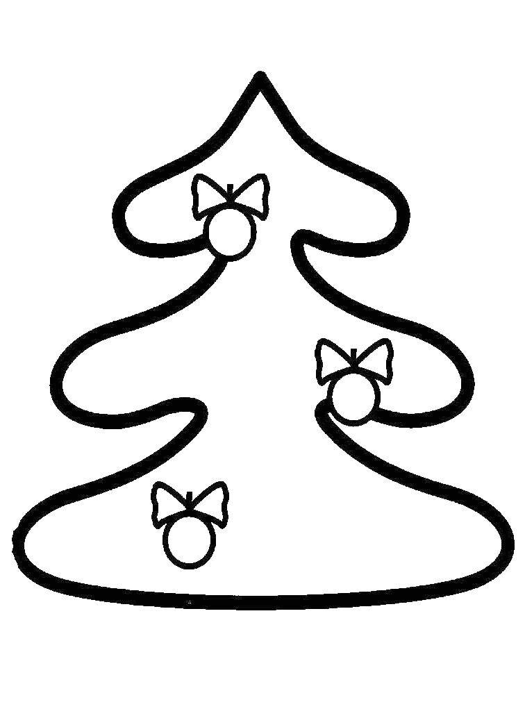 Coloring Baby herringbone. Category Coloring pages for kids. Tags:  New Year, tree, gifts, toys.