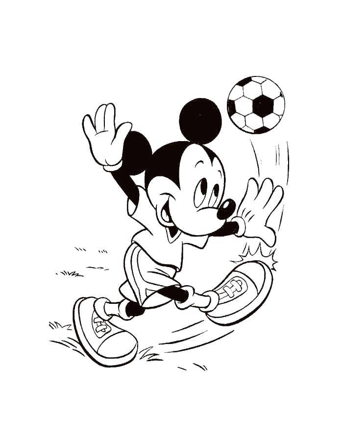 Coloring Mickey mouse football player. Category Mickey mouse. Tags:  Mickey mouse, sports, football, soccer.