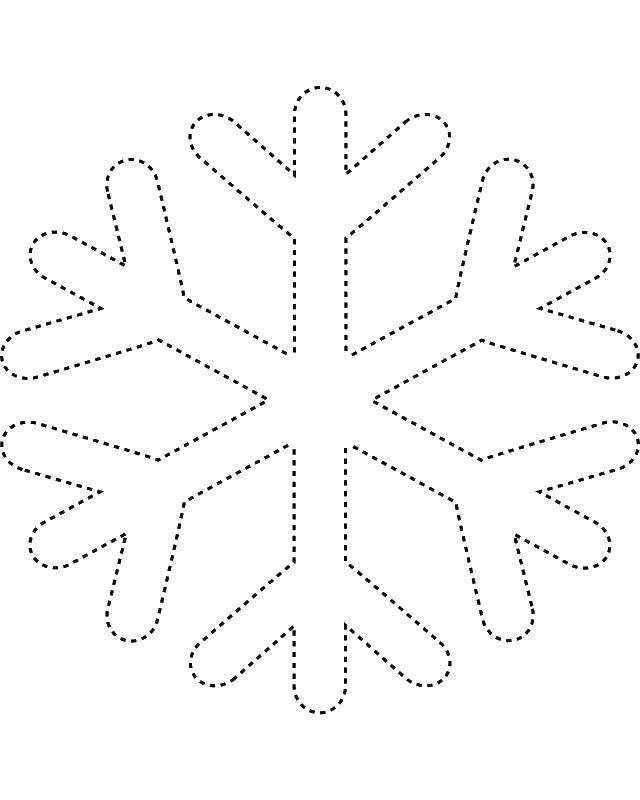 Название: Раскраска Обведи по контуру и раскрась снежиночку. Категория: Контур снежинки. Теги: Снежинки, снег, зима.