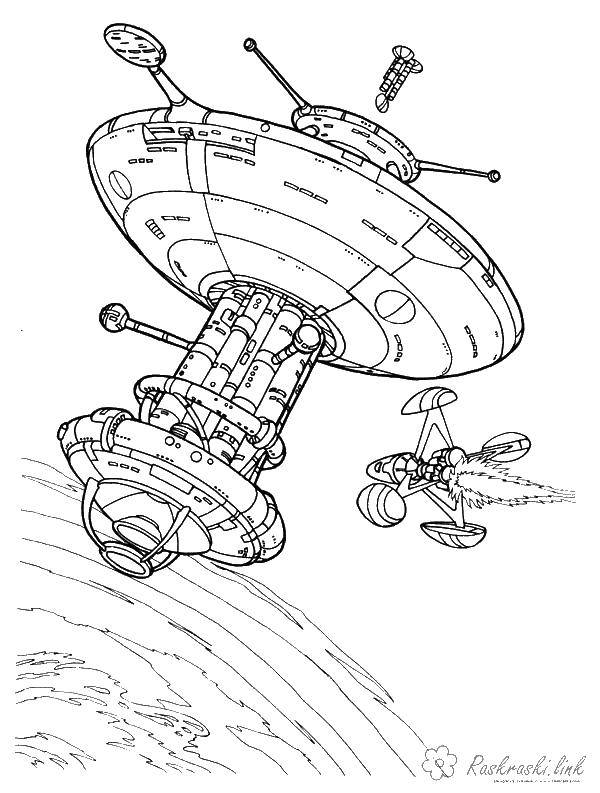 Space Station Giant Coloring Poster