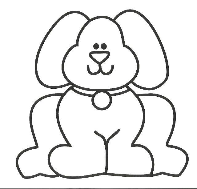 Coloring The dog and the collar. Category dogs. Tags:  animals, dog, puppy, dog.