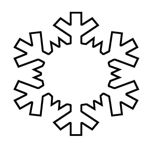 Coloring Just snowflake. Category The contour snowflakes. Tags:  Snowflakes, snow, winter.