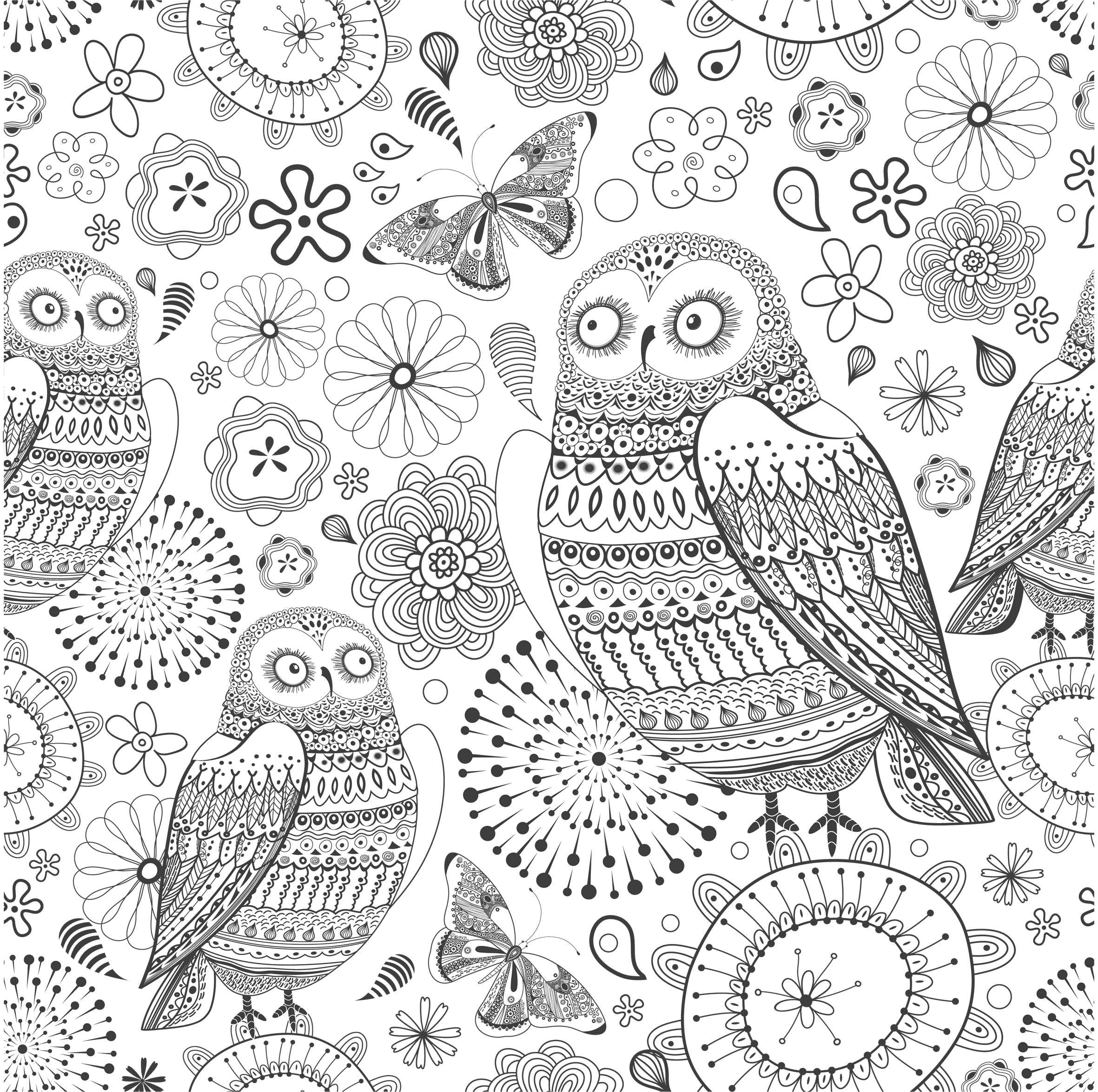 Coloring Coloring antistress owl. Category coloring antistress. Tags:  coloring, anti-stress, owl.