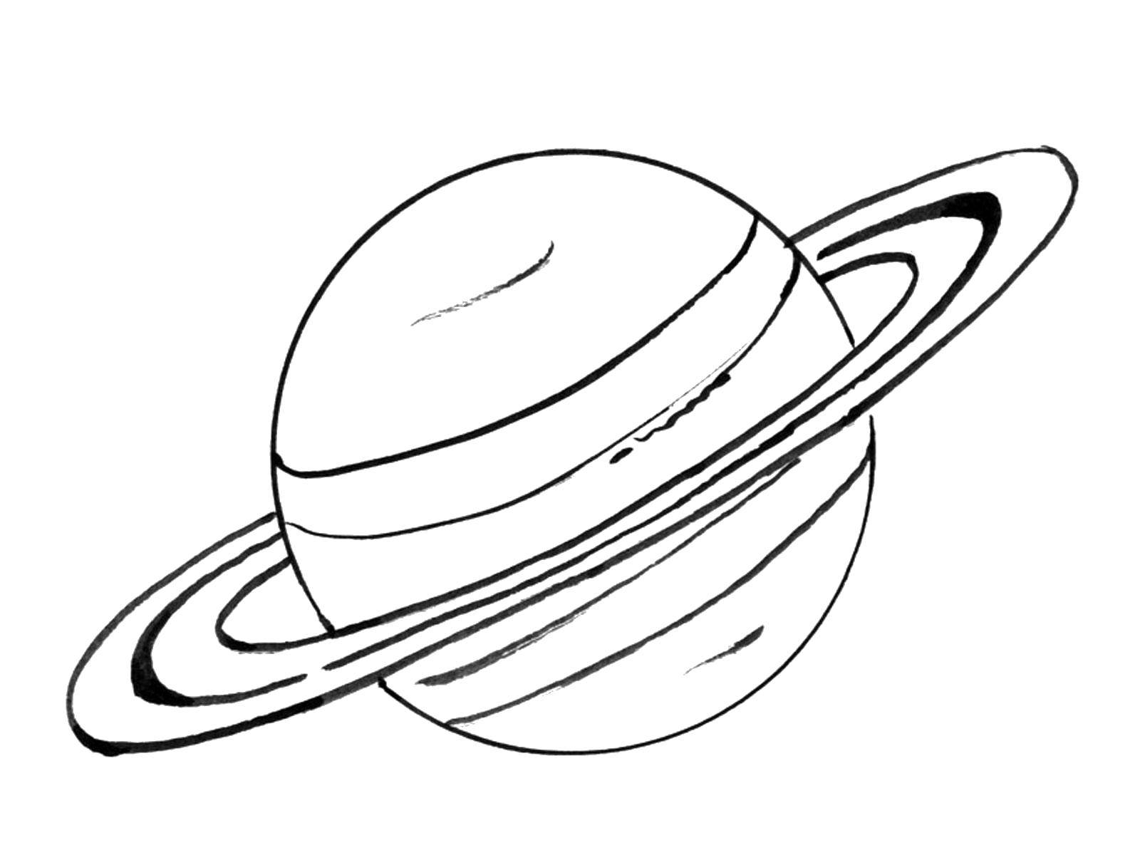 Название: Раскраска Сатурн в космосе. Категория: космос. Теги: Космос, планета, Вселенная, Галактика, Сатурн.