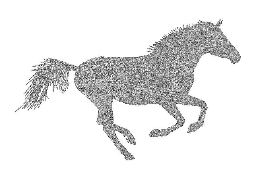 Название: Раскраска Шаблон лошади для вырезания. Категория: контуры лошади. Теги: контуры, шаблоны, лошади.