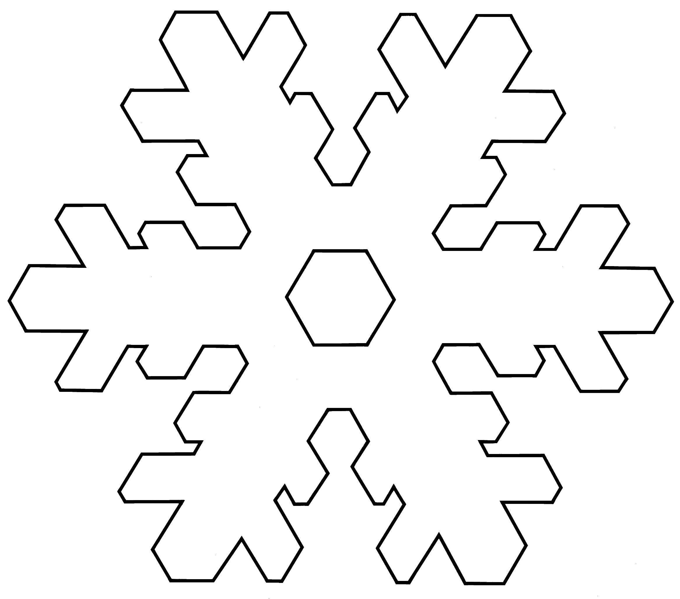 Название: Раскраска Симметричная снежинка. Категория: Контур снежинки. Теги: Снежинки, снег, зима.