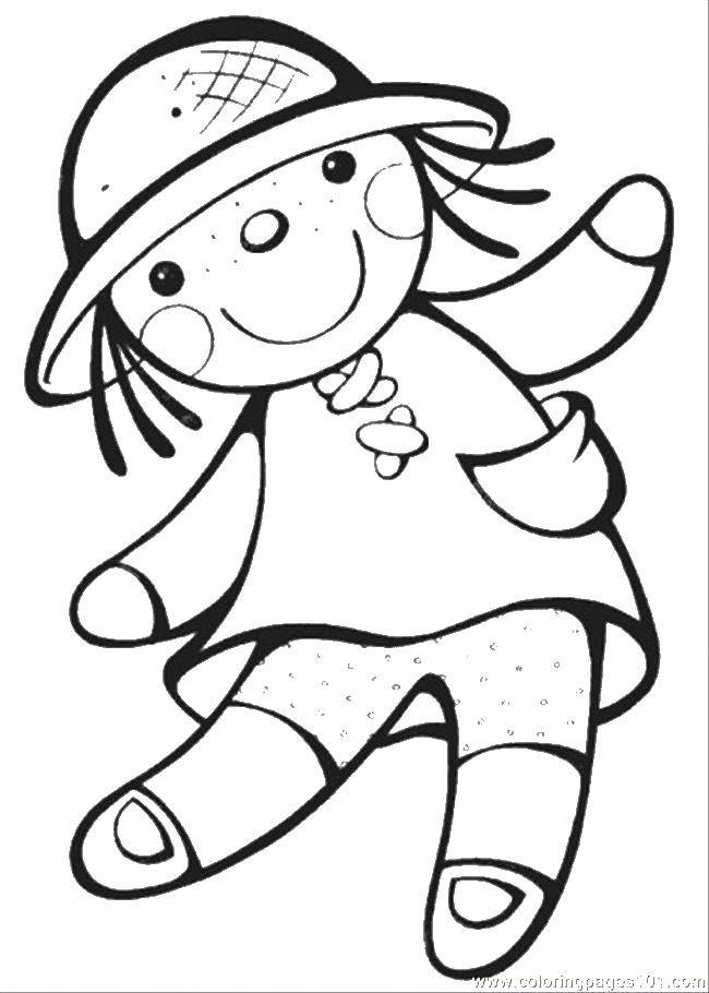 Coloring Funny doll. Category The contour of the doll . Tags:  Doll, fashionista, fashion.