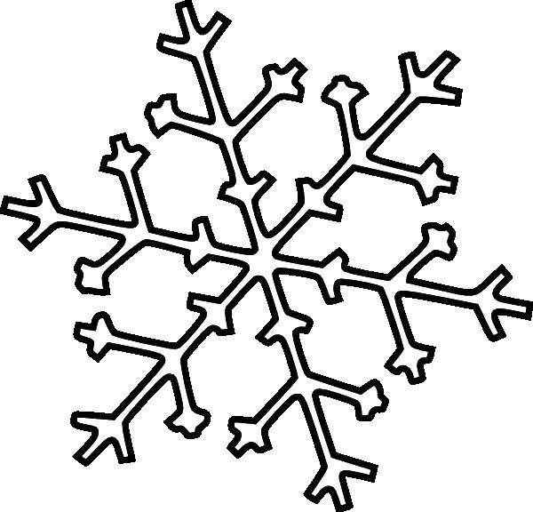 Название: Раскраска Тонкая снежинка. Категория: Контур снежинки. Теги: снежинка, контуры.