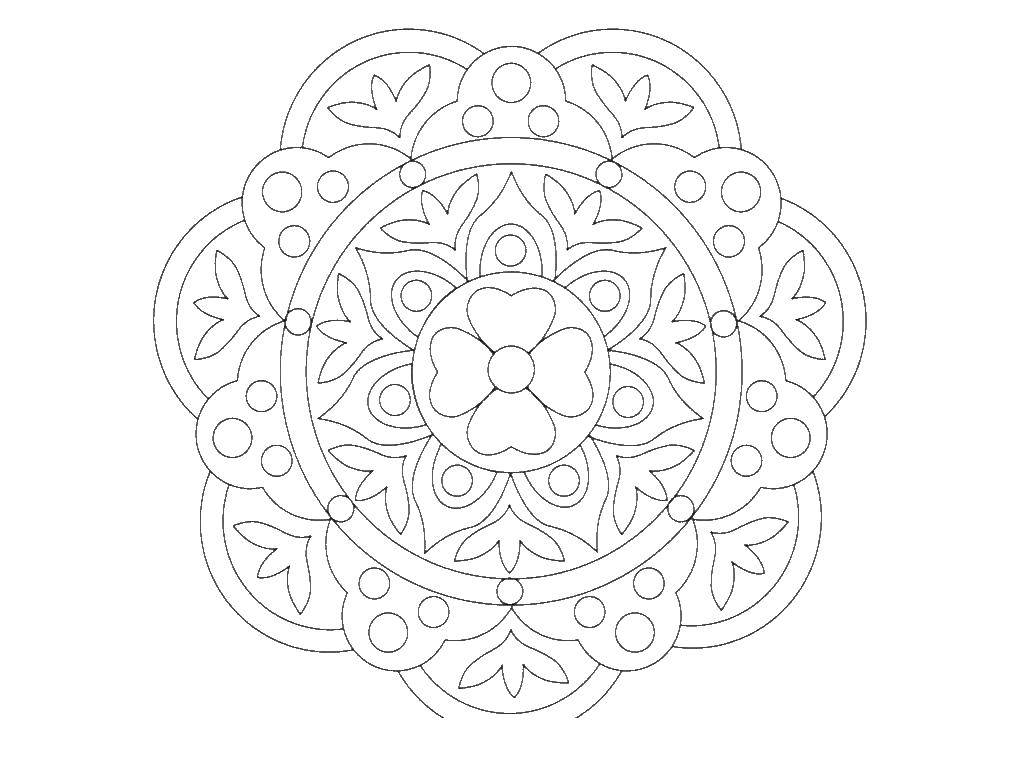 Coloring Flowers, patterns, coloring antistress. Category patterns. Tags:  patterns, shapes, stress relief.
