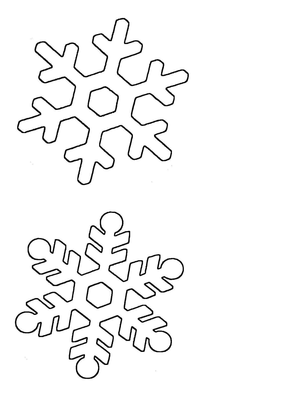 Coloring The types of snowflakes. Category The contour snowflakes. Tags:  snowflake.