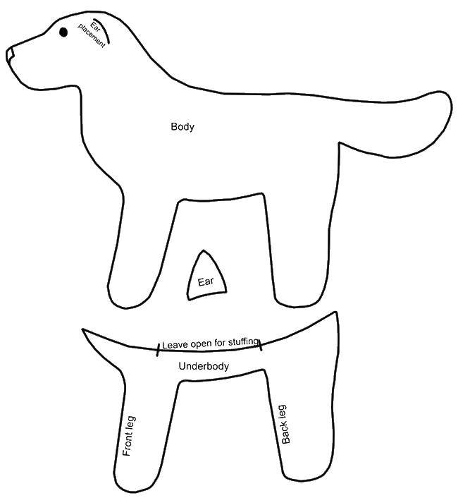 Coloring Cut out the dog. Category the contours of the dog. Tags:  the dog, loop.