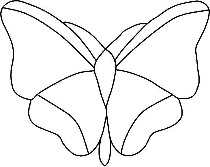 Название: Раскраска Вырежи бабочку. Категория: контуры для вырезания бабочек. Теги: Контур, бабочка.