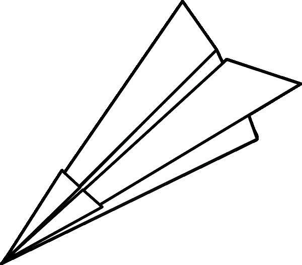 Название: Раскраска самолет из бумаги. Категория: Контур самолета. Теги: самолетик.