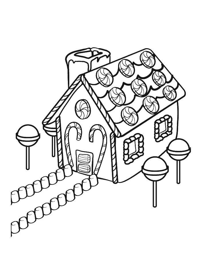 Опис: розмальовки  Будинок з морозива та солодощів. Категорія: Розмальовки будинок. Теги:  Будинок, будівлю.
