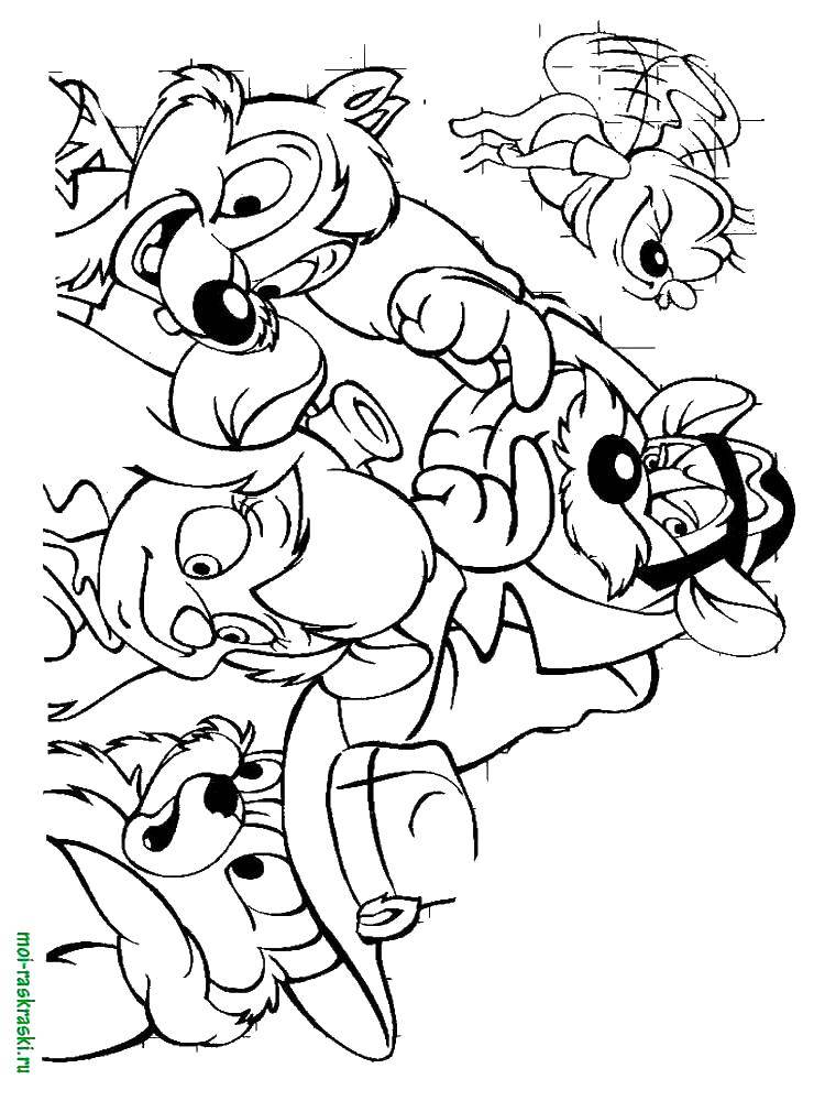 Coloring Chip, Dale and friends. Category chip and Dale. Tags:  chip , Dale, .
