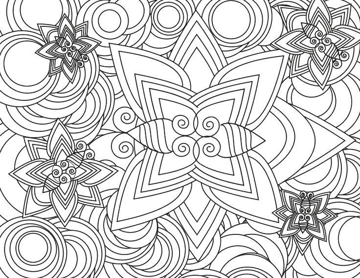 Coloring Beautiful pattern with flowers. Category patterns. Tags:  Patterns, flower.