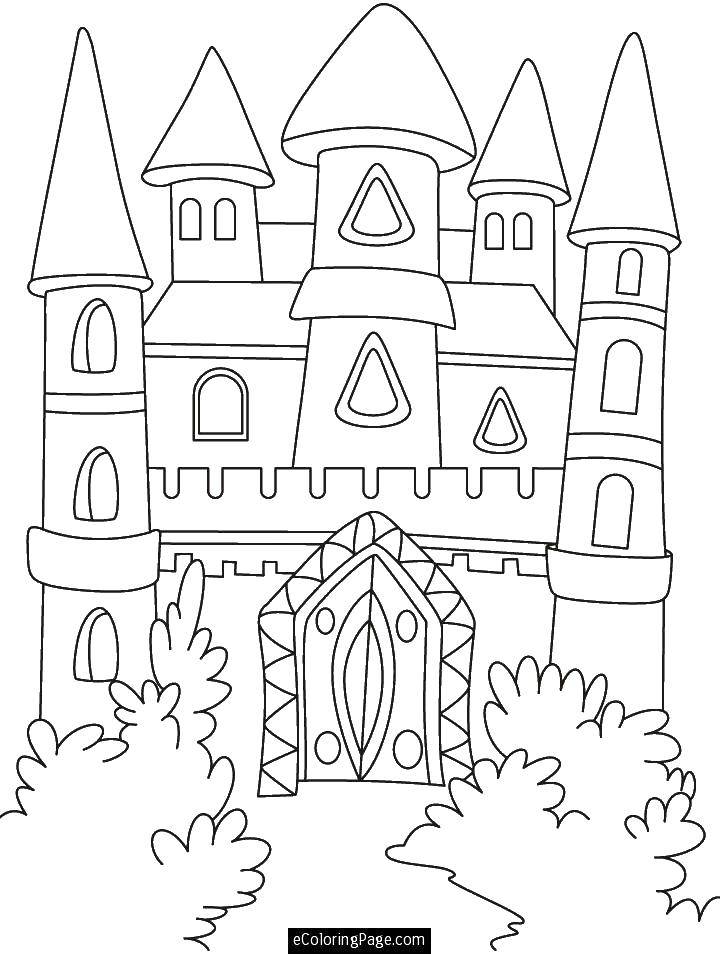 Название: Раскраска Дом замок. Категория: Замки. Теги: замки, дома.