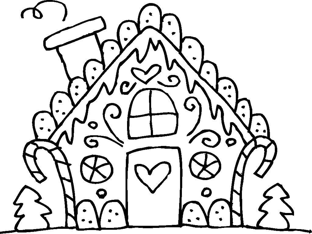 Coloring House of Goodies. Category Coloring house. Tags:  House, building.