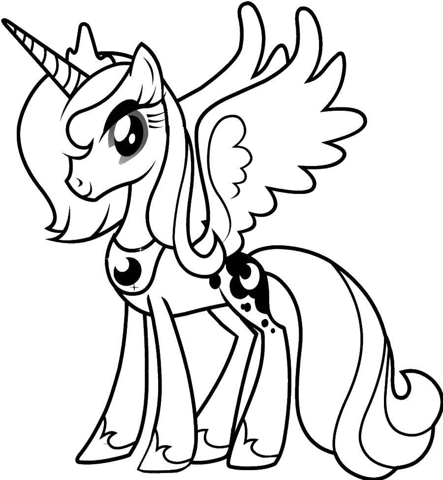 Coloring Unicorn pony. Category my little pony. Tags:  my little pony, unicorn.