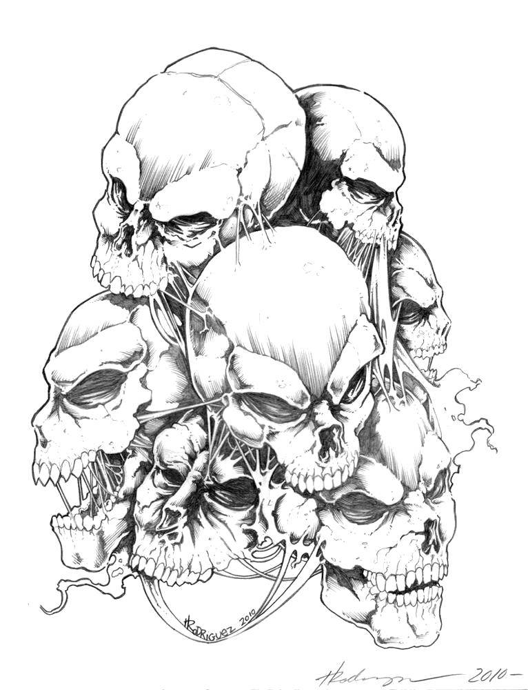 Coloring Mountain shards. Category skull. Tags:  Skull.