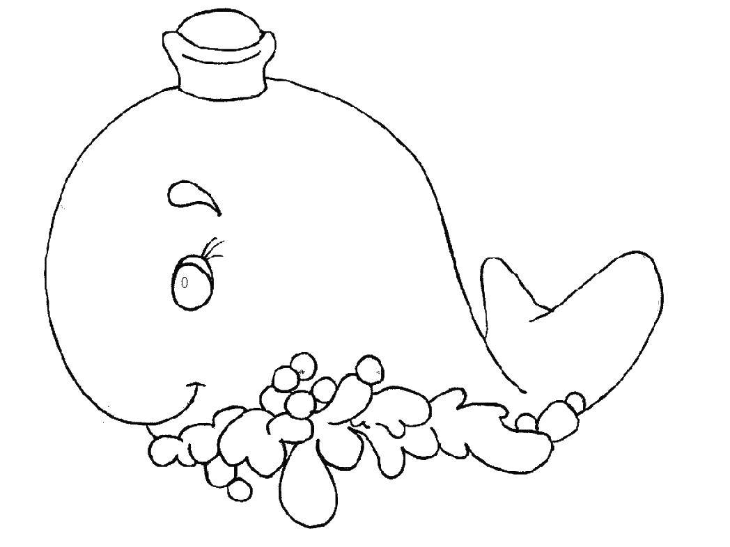 Coloring Whale on the waves. Category Keith . Tags:  wave, whale, sea animals.