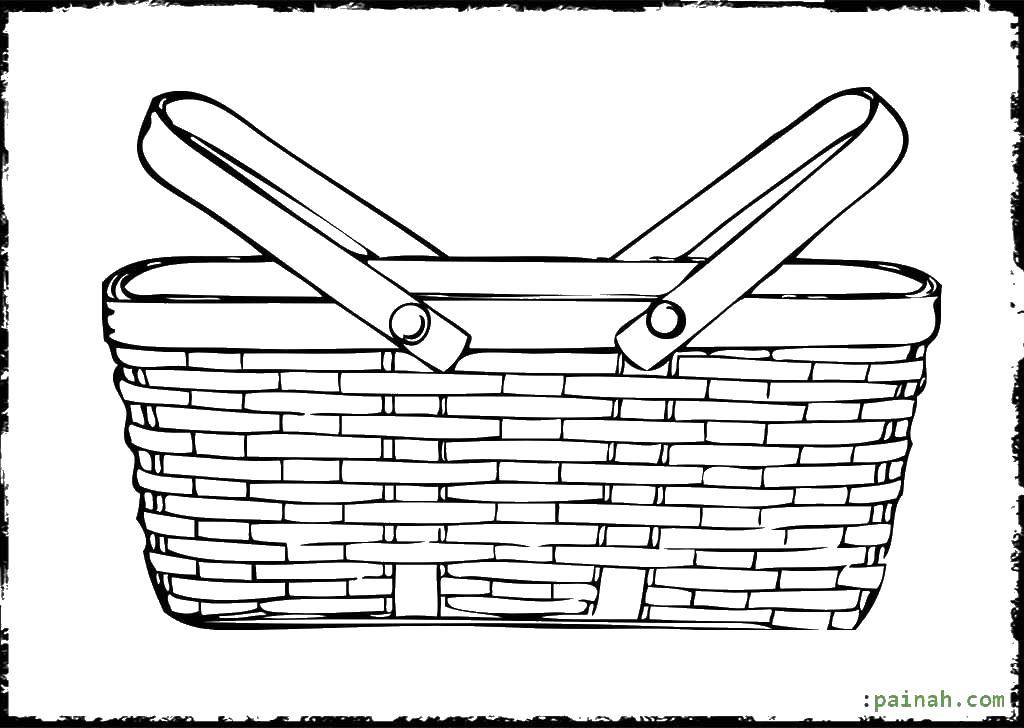 Coloring Basket. Category the objects. Tags:  objects, basket.